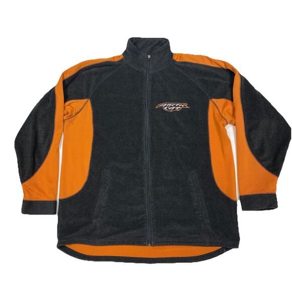 Arctic Cat Arcticwear Fleece Jacket XL Black Orange Snowmobile - Picture 1 of 7